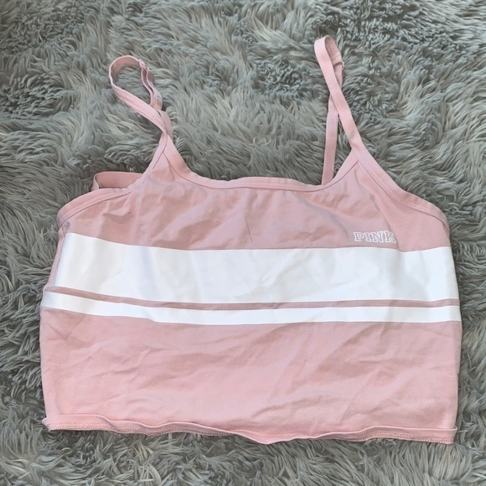 Victoria’s Secret pink tank top crop top‎